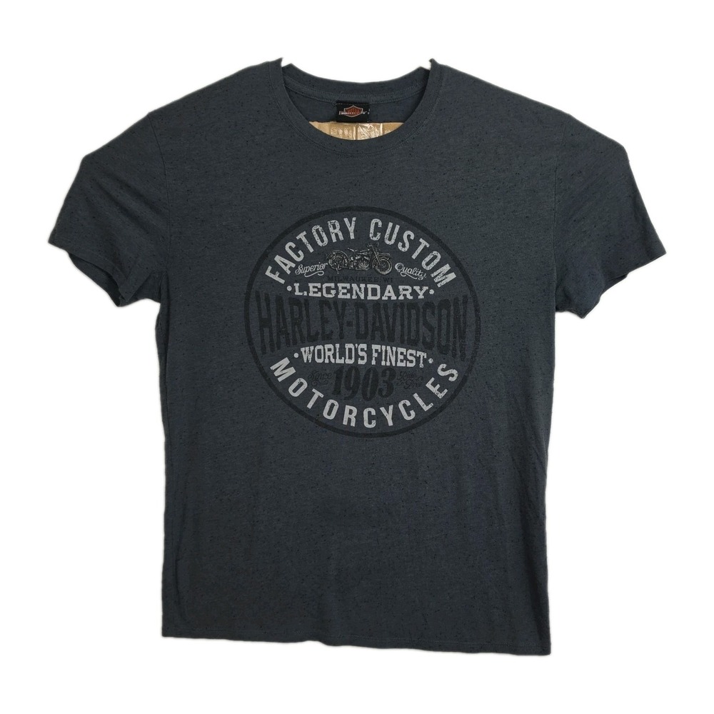 Harley-Davidson‎ T-shirt Women's L Gray Graphic Prints Coralville, IA